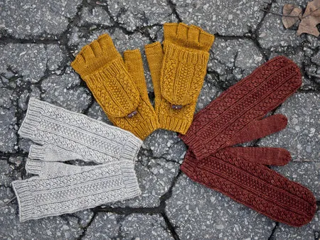 Cabled Dad Mittens