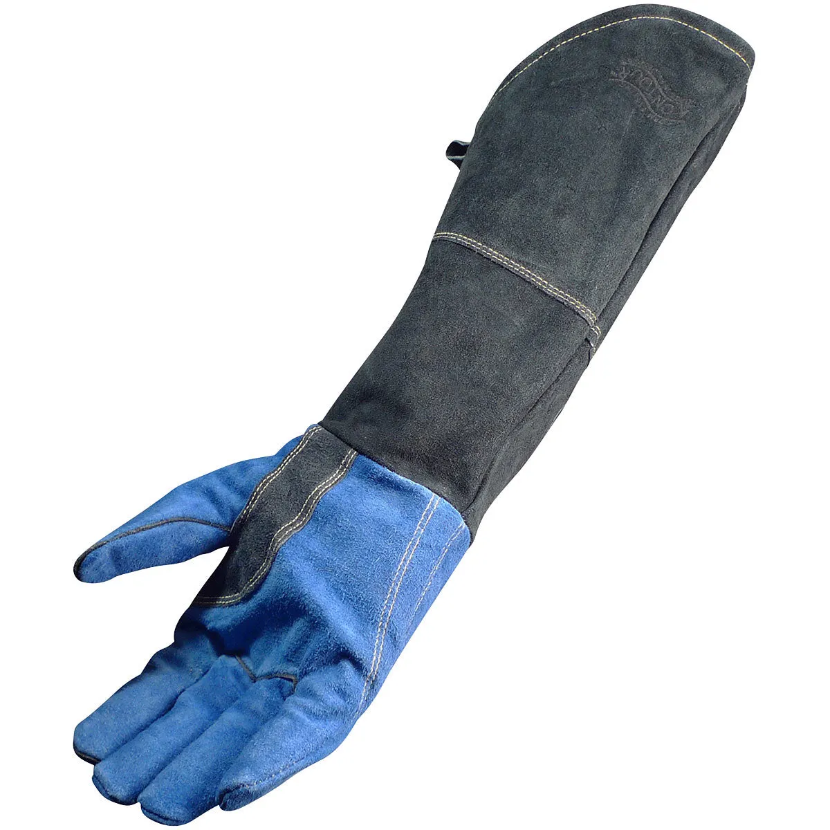 Caiman 1508 18" Premium Split Cowhide MIG/Stick Welder's Glove with Fleece Lining w/ Scalloped Cuff Safety Glove (One Dozen)