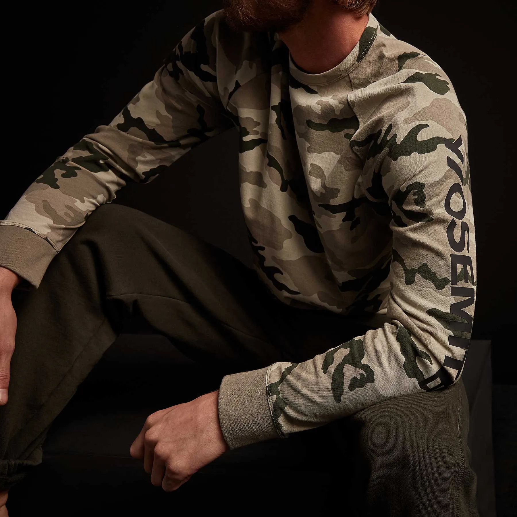 Camo Heavy Jersey Raglan Pullover - Dune Camo