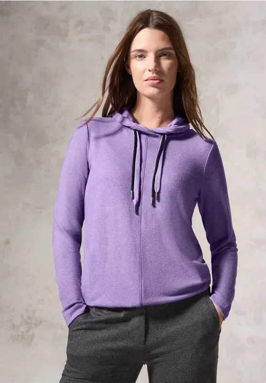 Cecil Cosy feel cowl neck sweater in Green Or Lilac 322387