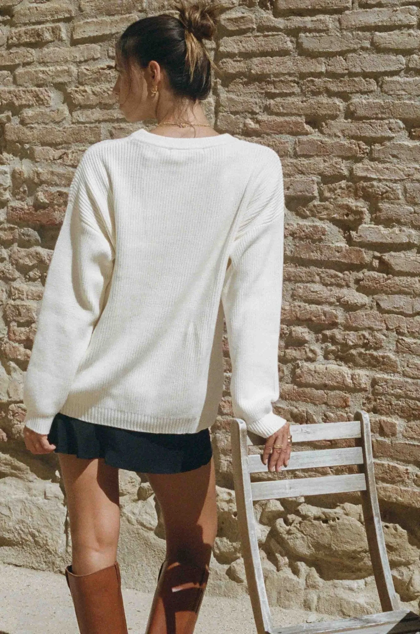 Charles Sweater - Ivory White