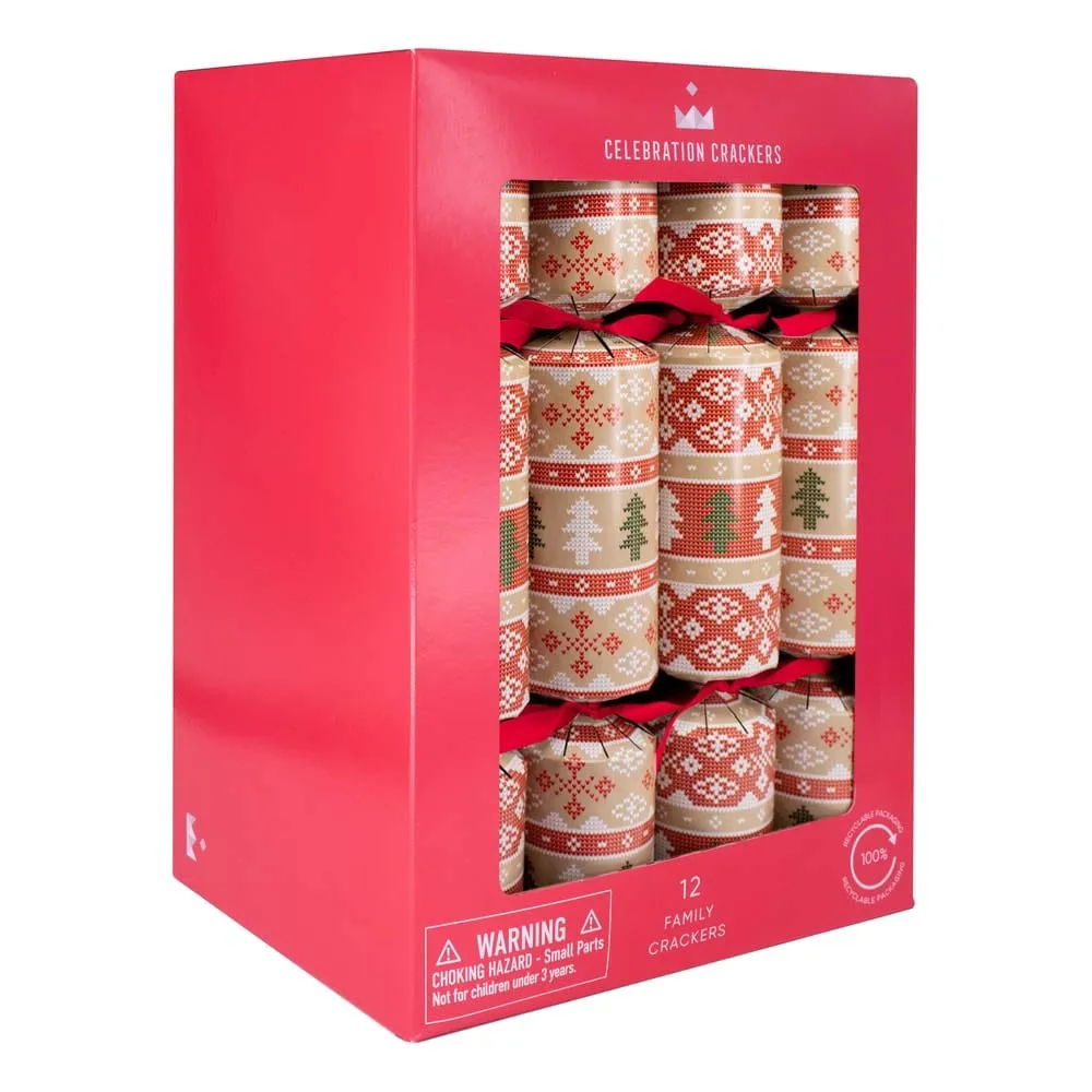 Christmas Knit FSC Christmas Crackers Family Box of 12