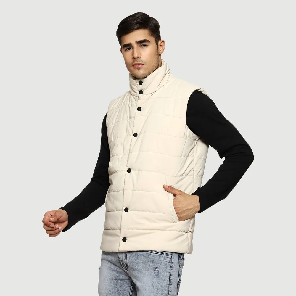 CL SPORT BY CARLTON LONDON SLEEVE LESS PUFFER JACKET FOR MEN