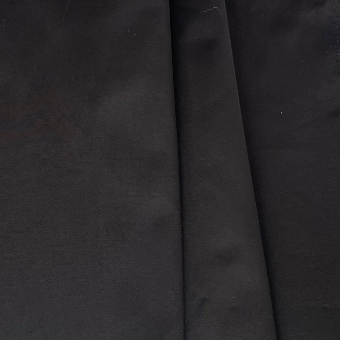 Coal Black Crisp Cotton Poplin (Made in Italy)