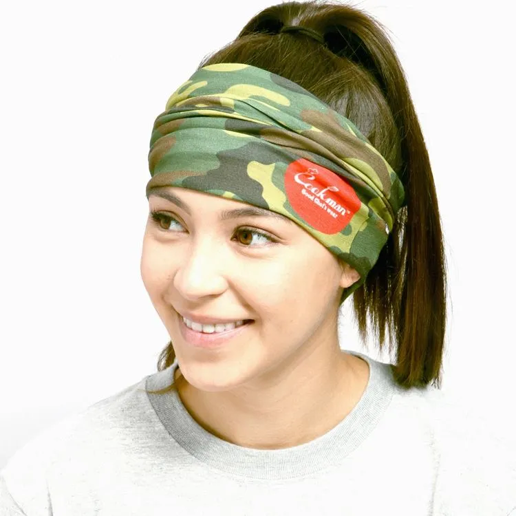 Cookman Chef's Scarf - Woodland Camo Green