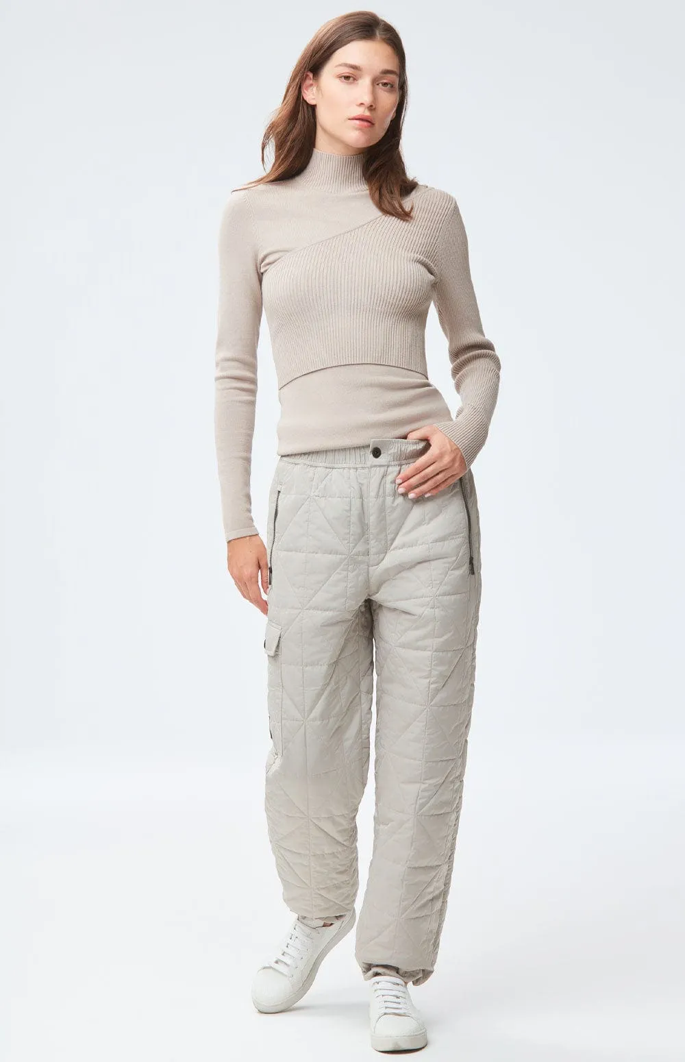 Cora Quilted Pant | Stone