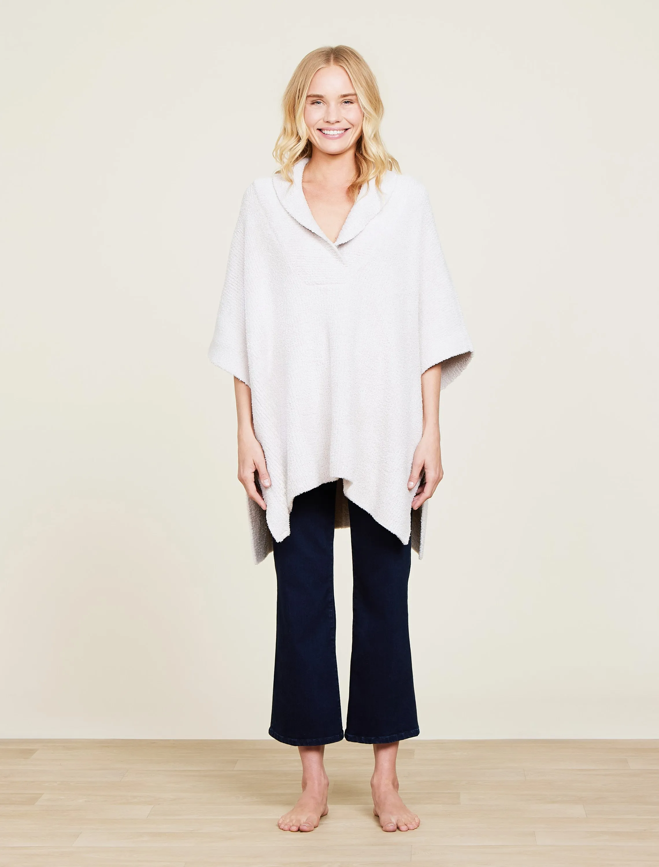 Cozychic Shawl Collar Poncho