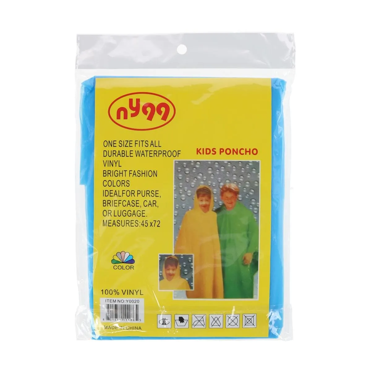 CTM® Kids' Vinyl One Size Fits Most Waterproof Rain Poncho