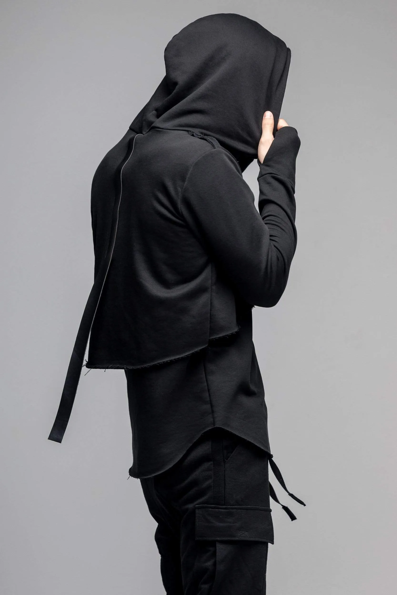 Cyberpunk Hooded Top with Straps