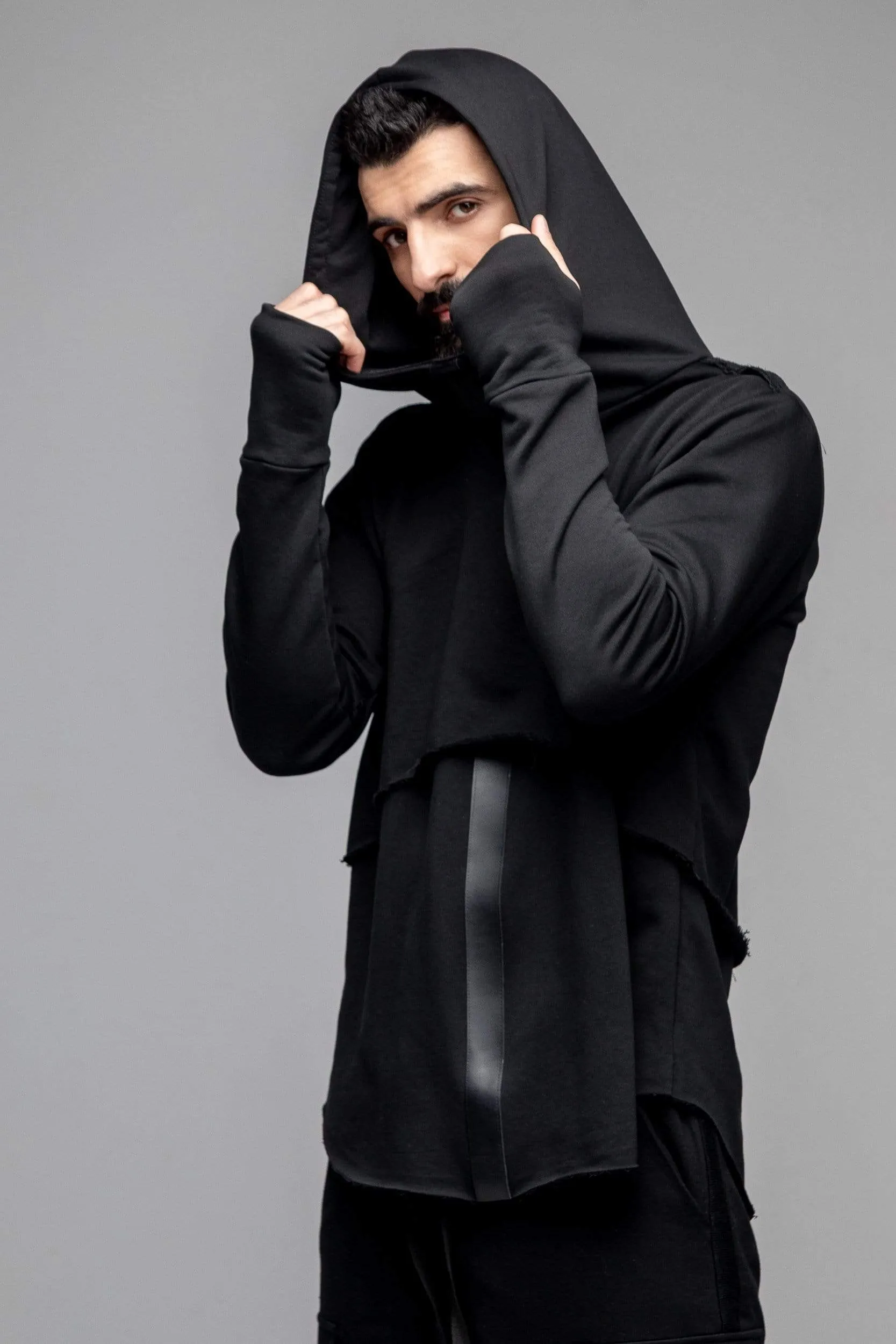 Cyberpunk Hooded Top with Straps