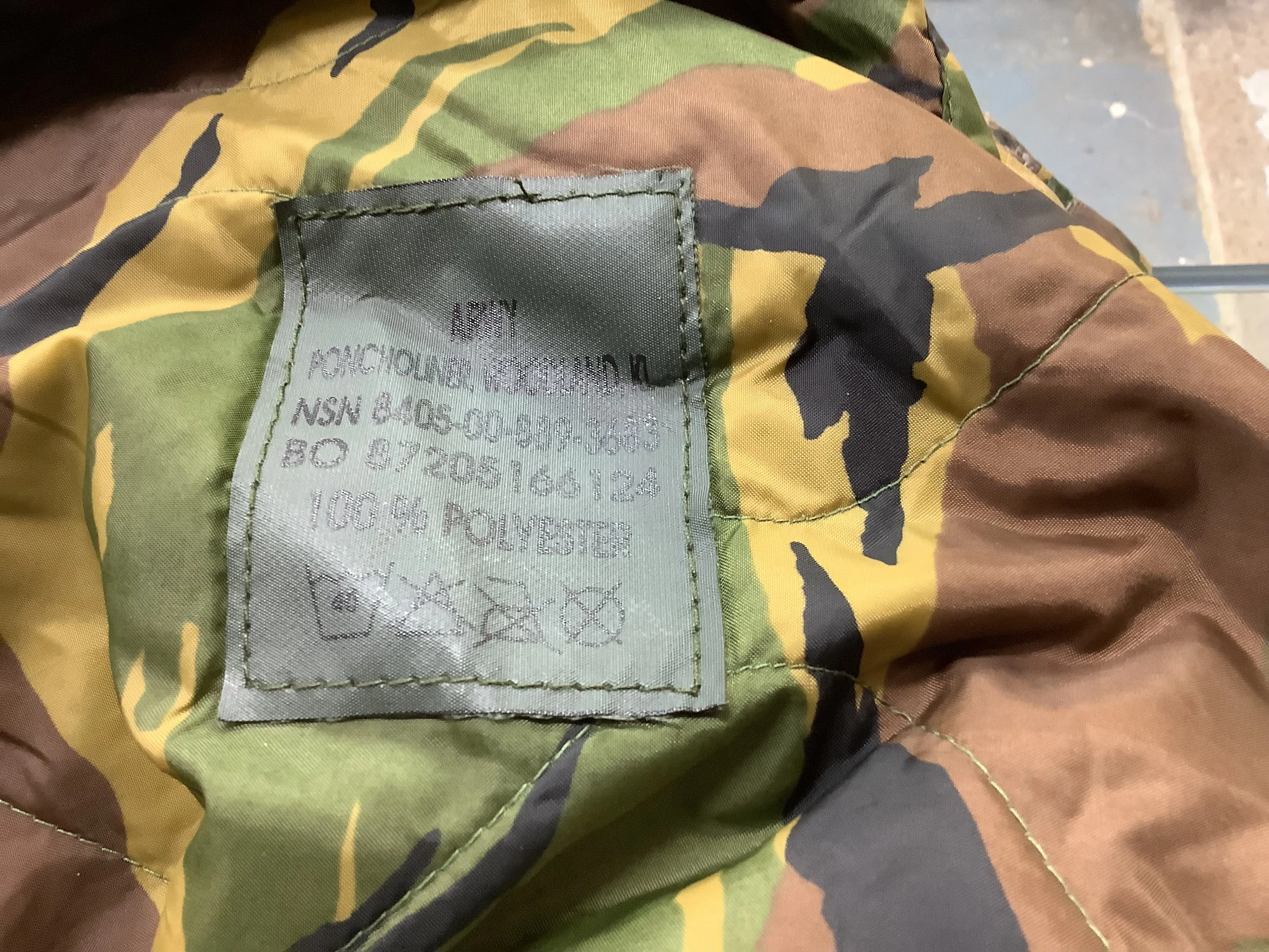 Dutch Army DPM Poncho and Poncho Liner (Used/2nd Hand)