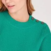 Eden Bardot Moss Stitch Sweater