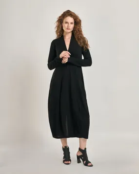 Elvira Cocoon Dress, Black