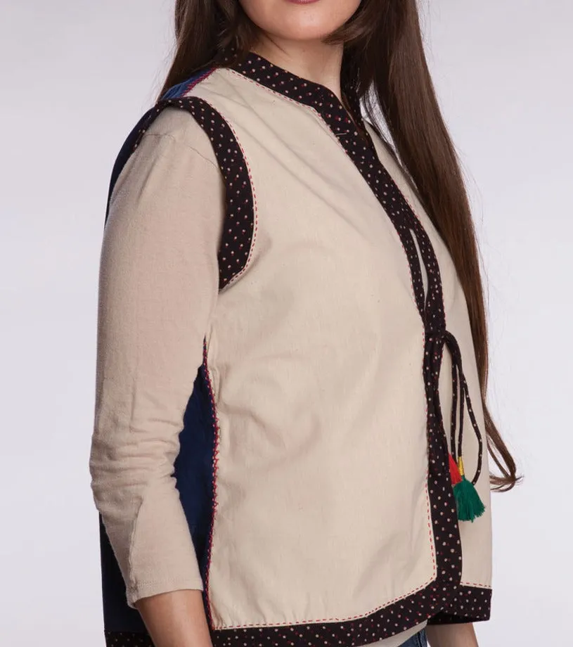 Embroidered Cotton Vest