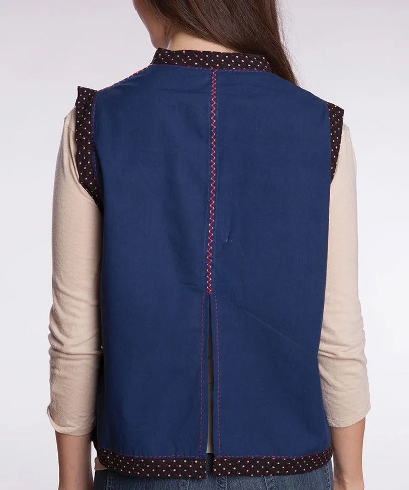 Embroidered Cotton Vest