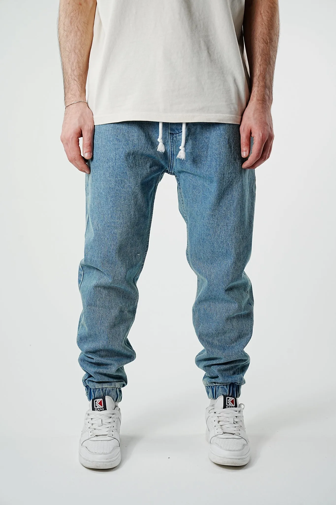 Essential Elasticated Denim Jogger Pants