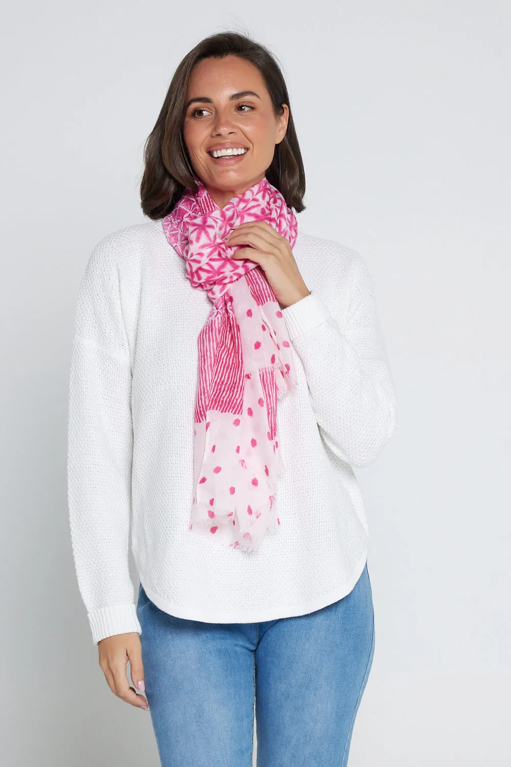 Evannah Wrap - Pink Spot/Stripe