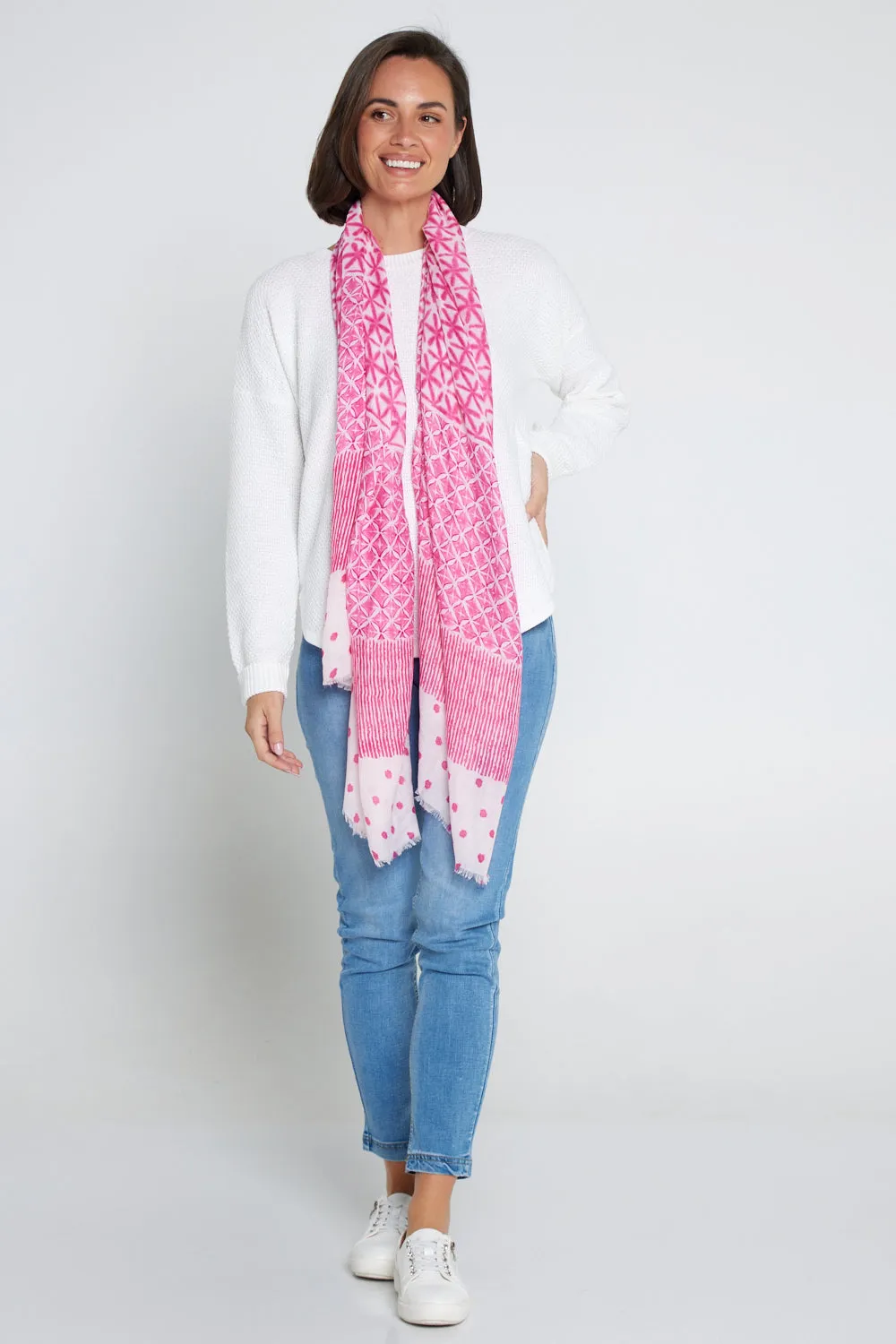 Evannah Wrap - Pink Spot/Stripe