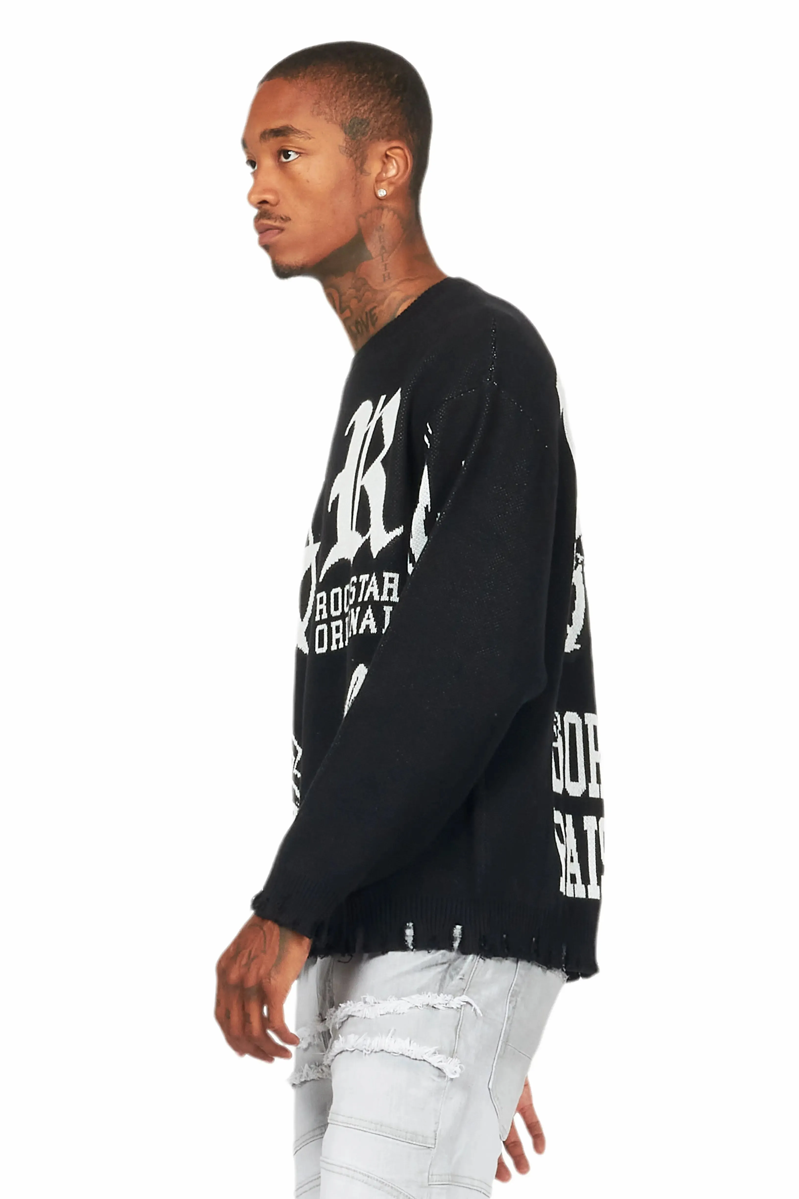 Fagan Black Knit Sweater