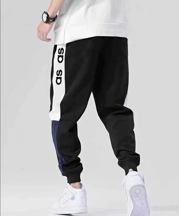 Fashion- Mens Pants High Street Joggers for Men Sweatpants Autumn Mens Track Pants joggers Letters Embroidery Fashion Drawstring Stretchy Jo