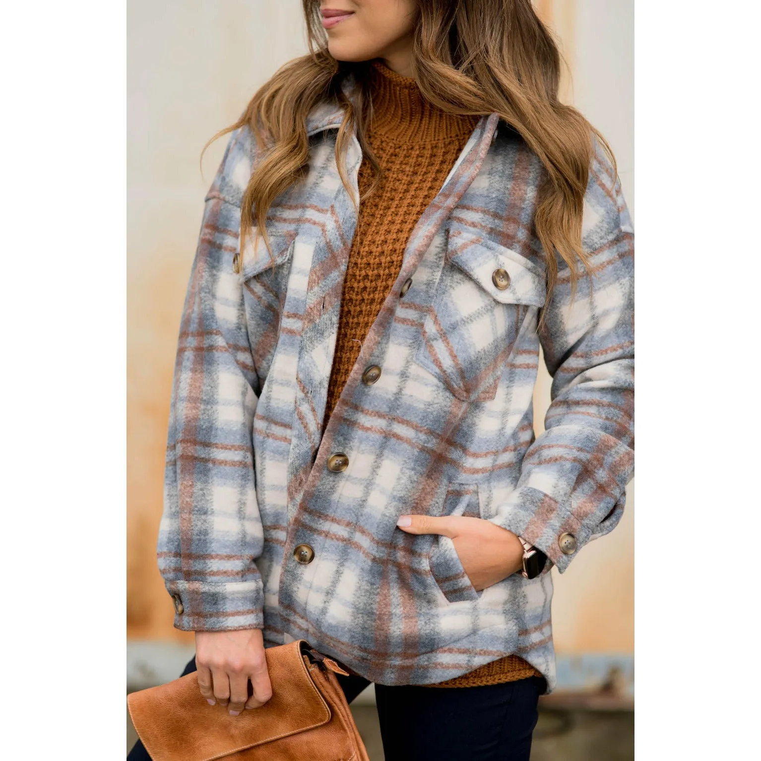 Fashionably Late Plaid Shacket