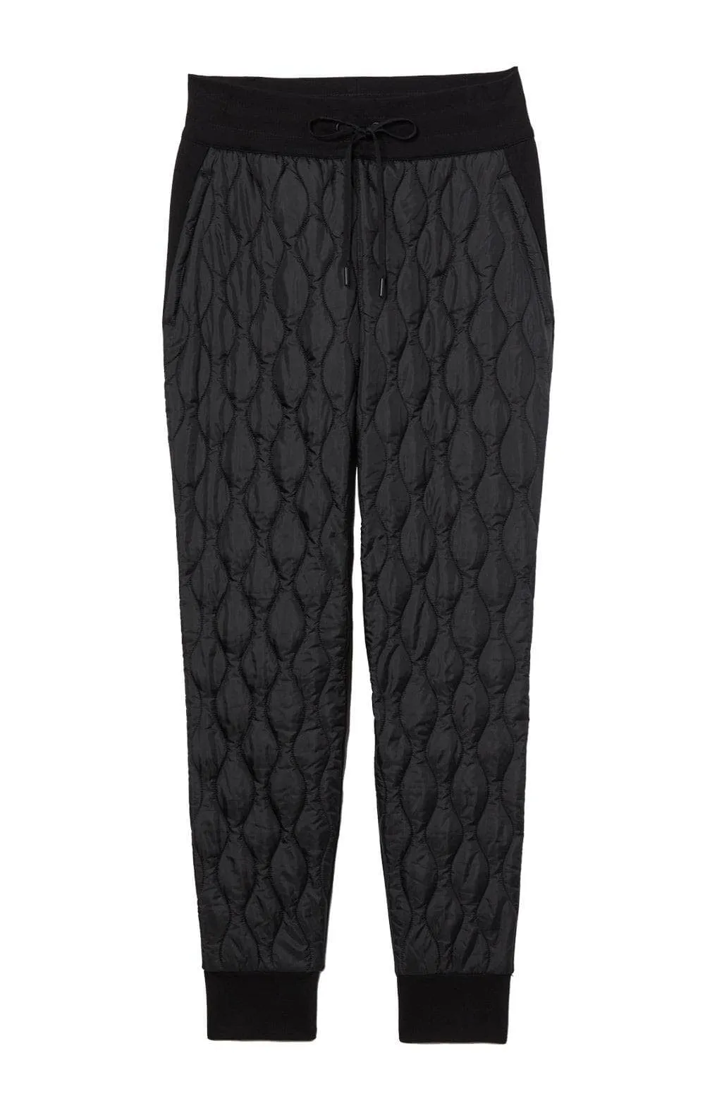 Finley Quilted Jogger Pant | Black