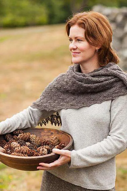 Fir Cone Scarf and Wrap by Churchmouse Yarns and Teas