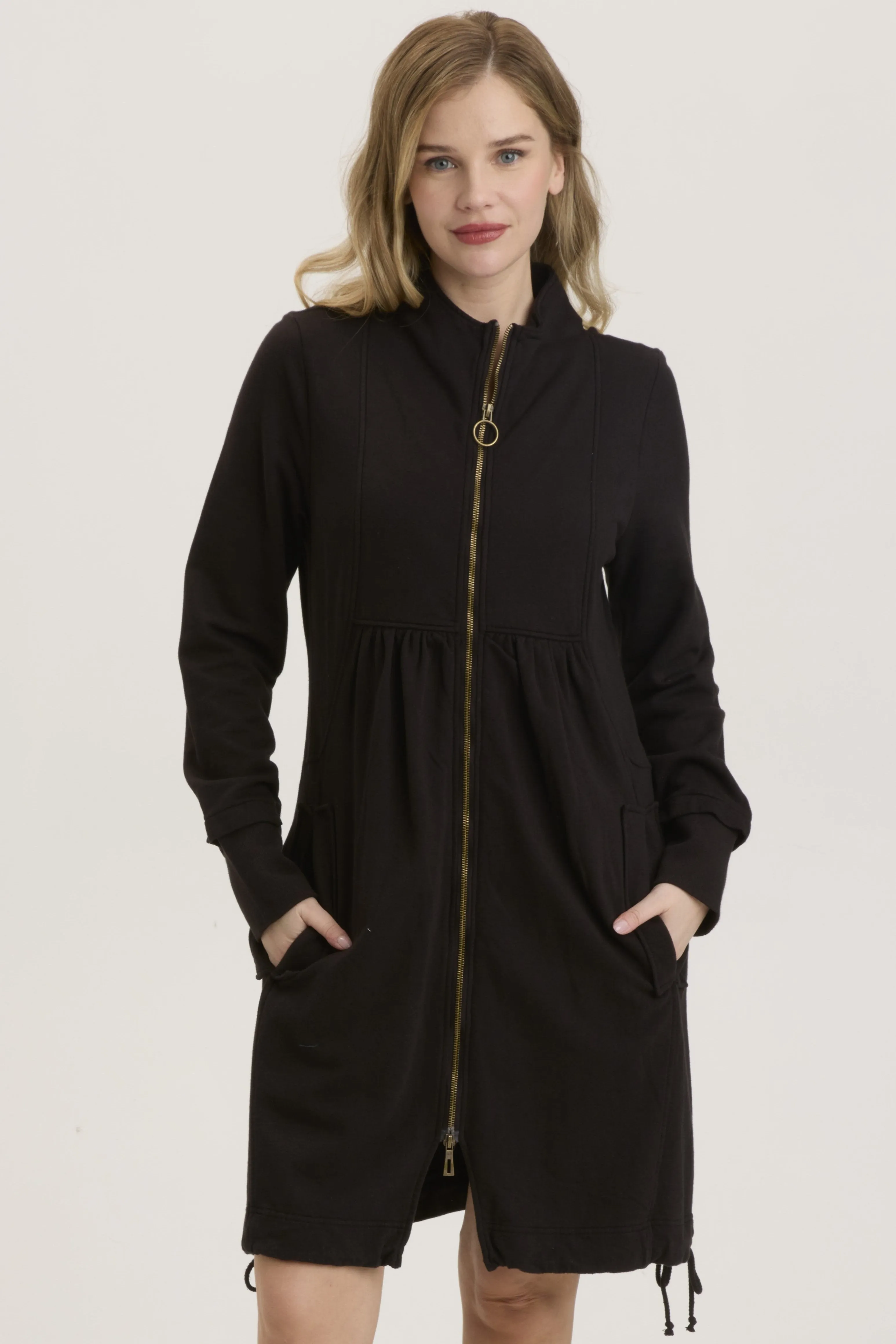 Fleece Funnel-Neck Coat