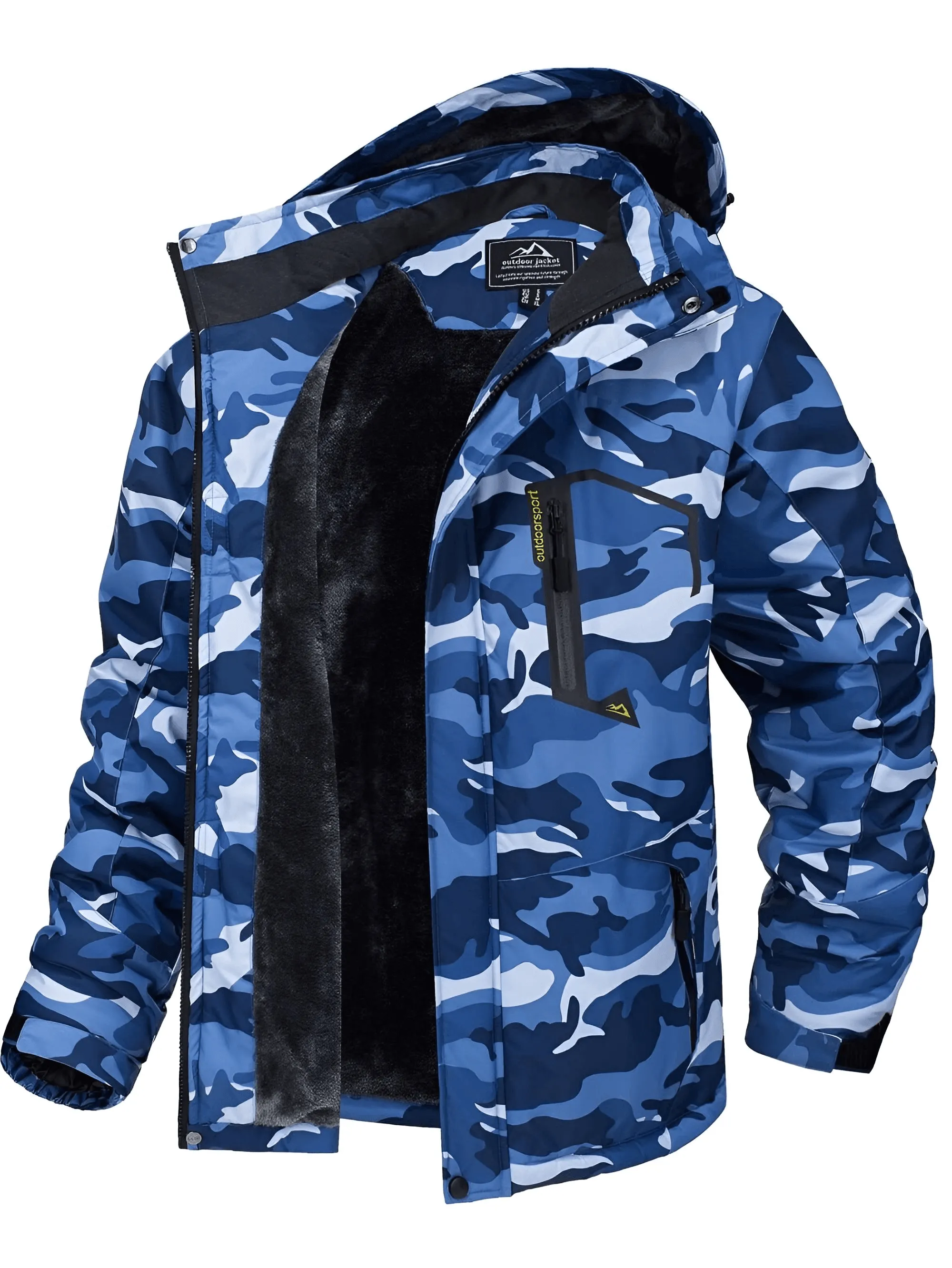 Fleece Lined Men's Mountaineering Hooded Jackets - 14 Colors!