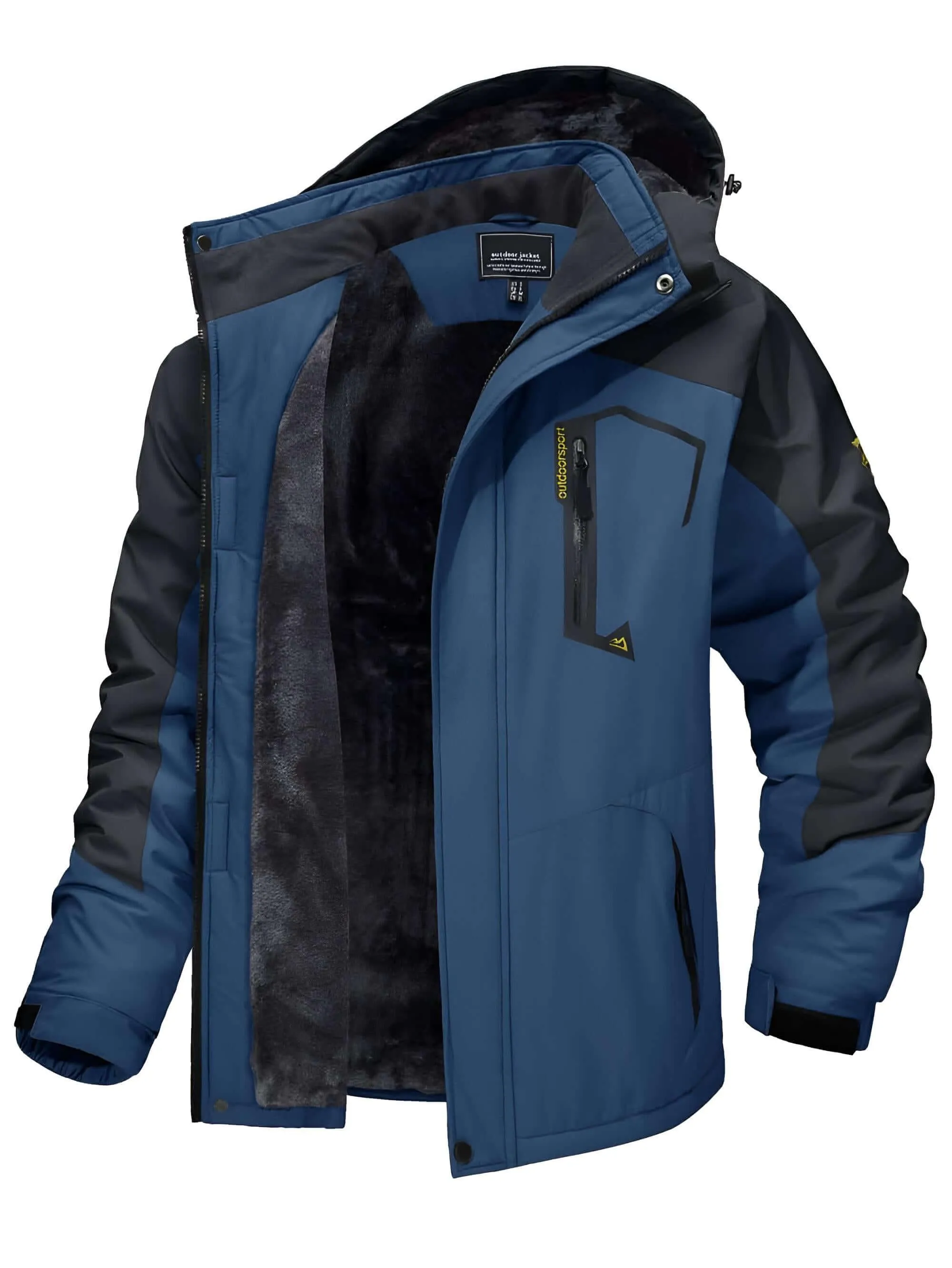 Fleece Lined Men's Mountaineering Hooded Jackets - 14 Colors!