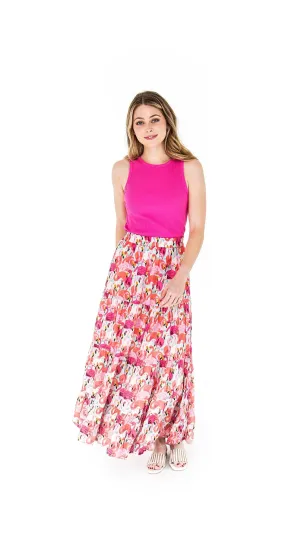 Francie Flamingo Maxi Skirt