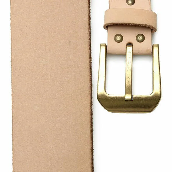 Full Grain Genuine Leather Belt Cowhide (Brass PAM Buckle)