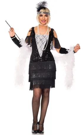 Gatsby Girl Womens Deluxe Sparkly 1920s Flapper Costume