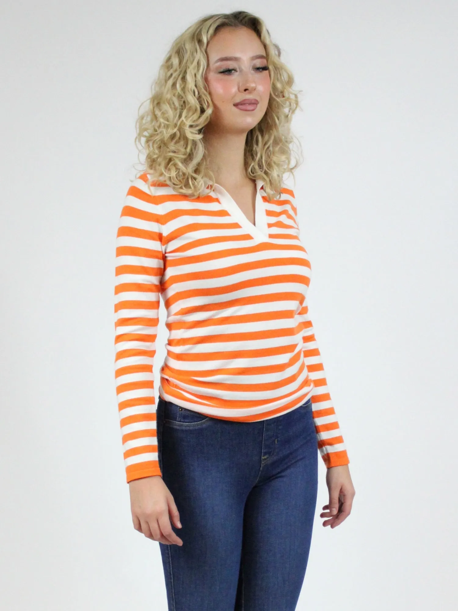 GBO Polo Long Sleeve Stripe Sweater