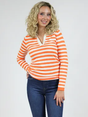 GBO Polo Long Sleeve Stripe Sweater