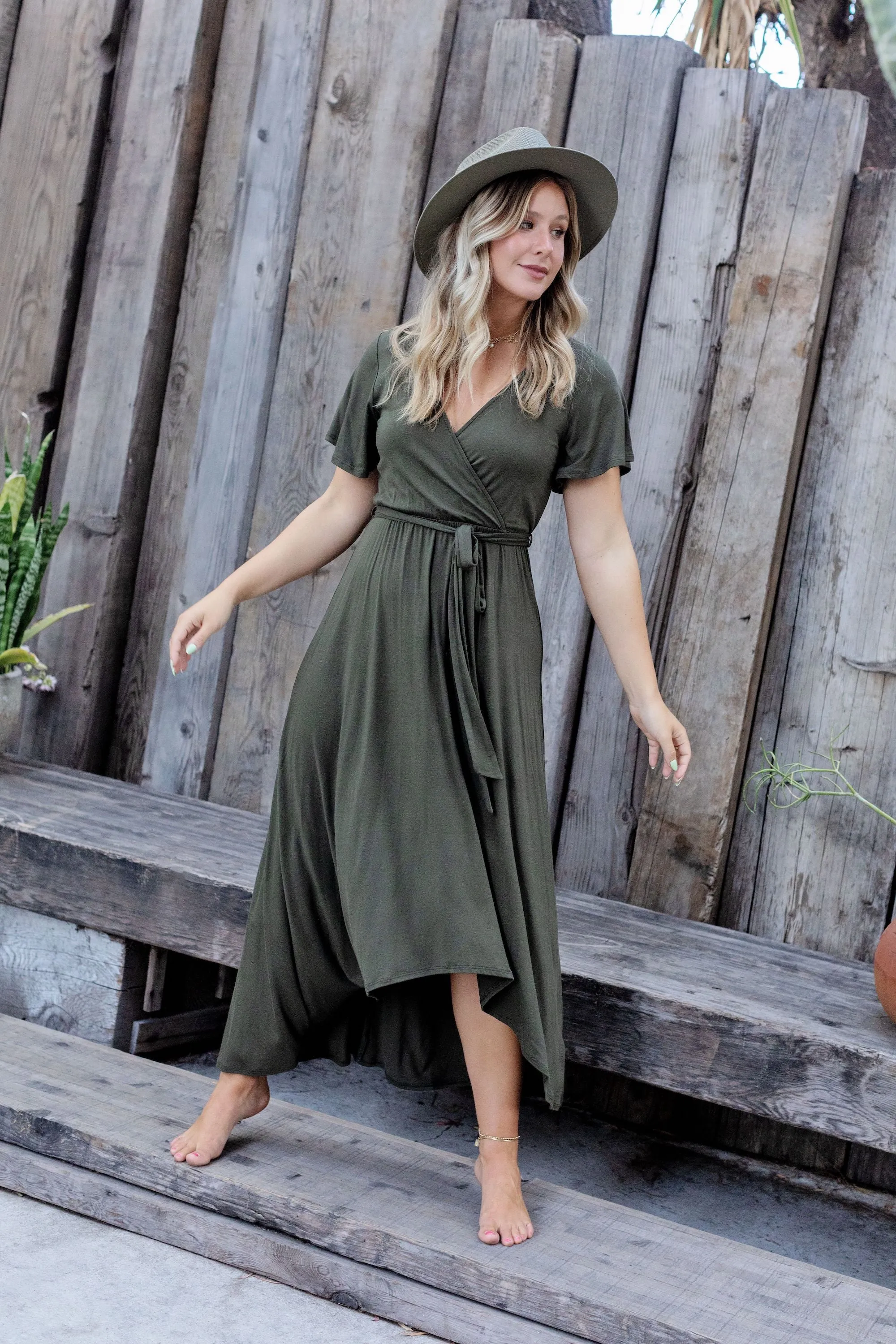 Georgia Faux Wrap Dress