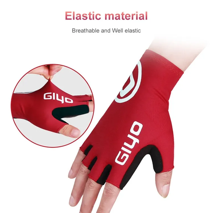 GIYO Outdoor Half-Finger Gloves Mountain Road Bike Cycling Gloves, Size: S(Fluorescent Yellow)