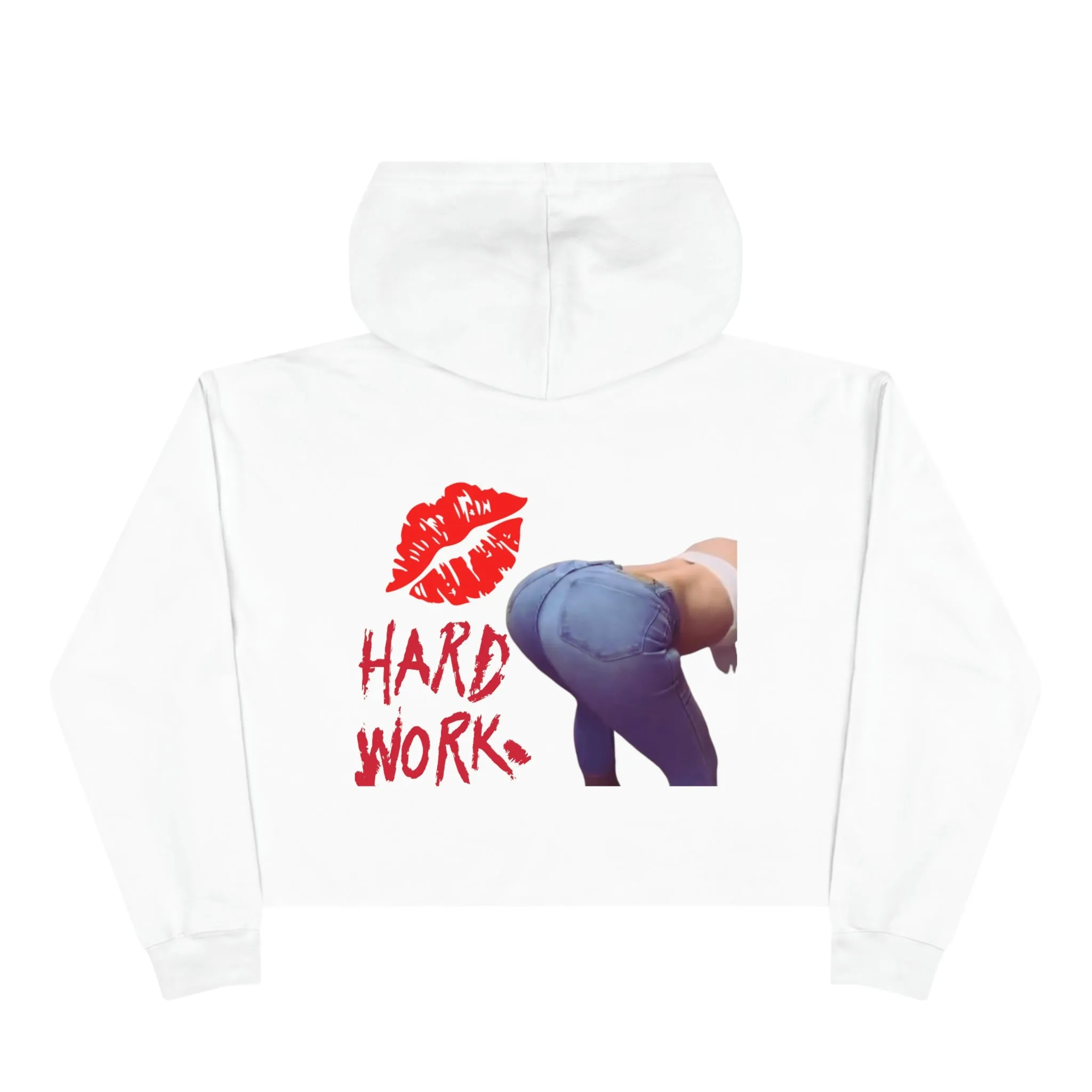 Hard Work Crop Hoodie