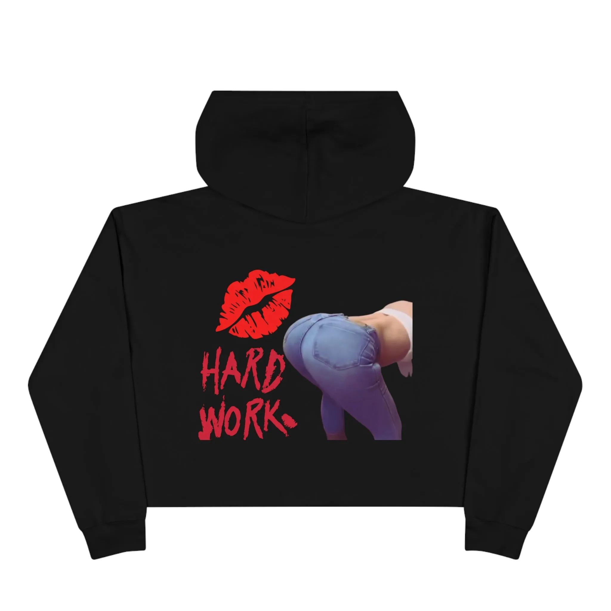 Hard Work Crop Hoodie