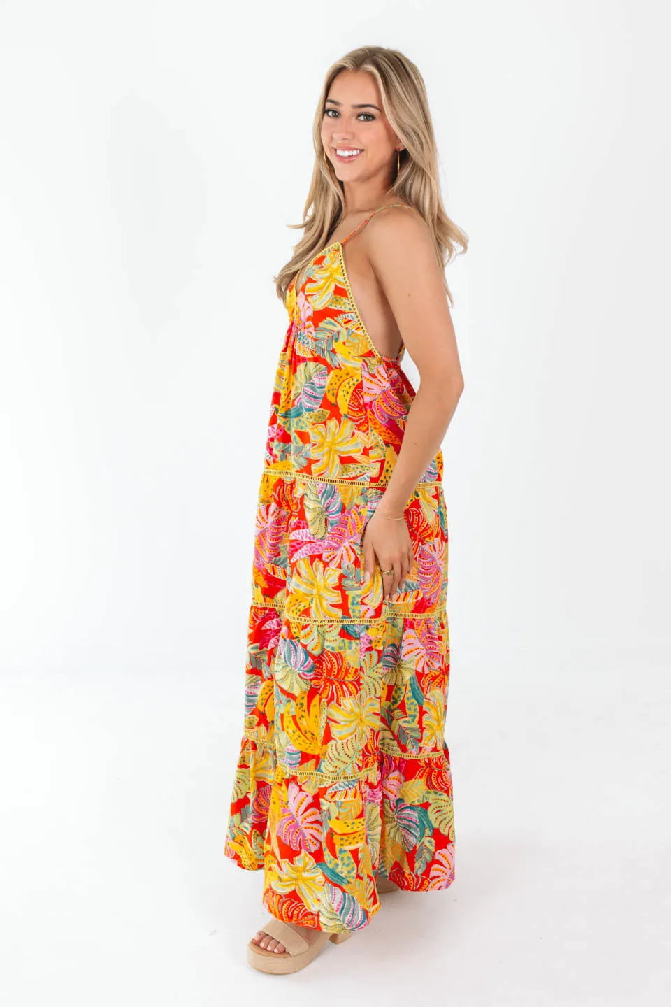 Havana Heat Maxi Dress - Yellow