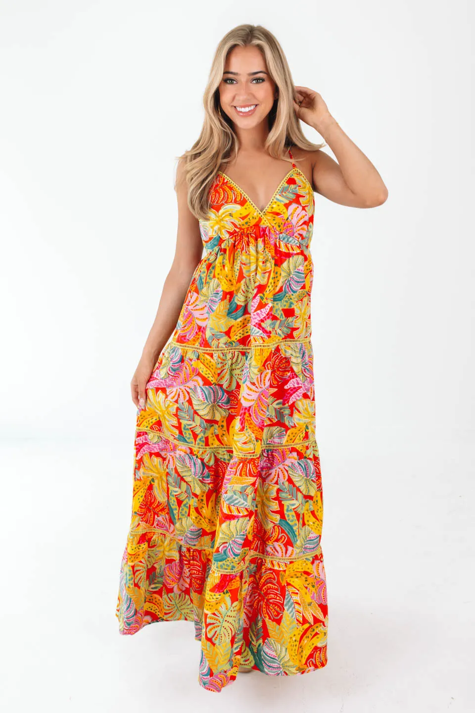 Havana Heat Maxi Dress - Yellow