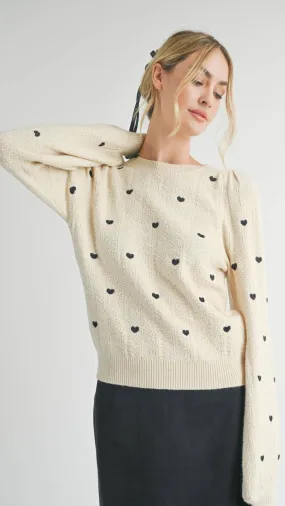 Heart Eyes Embroidered Sweater