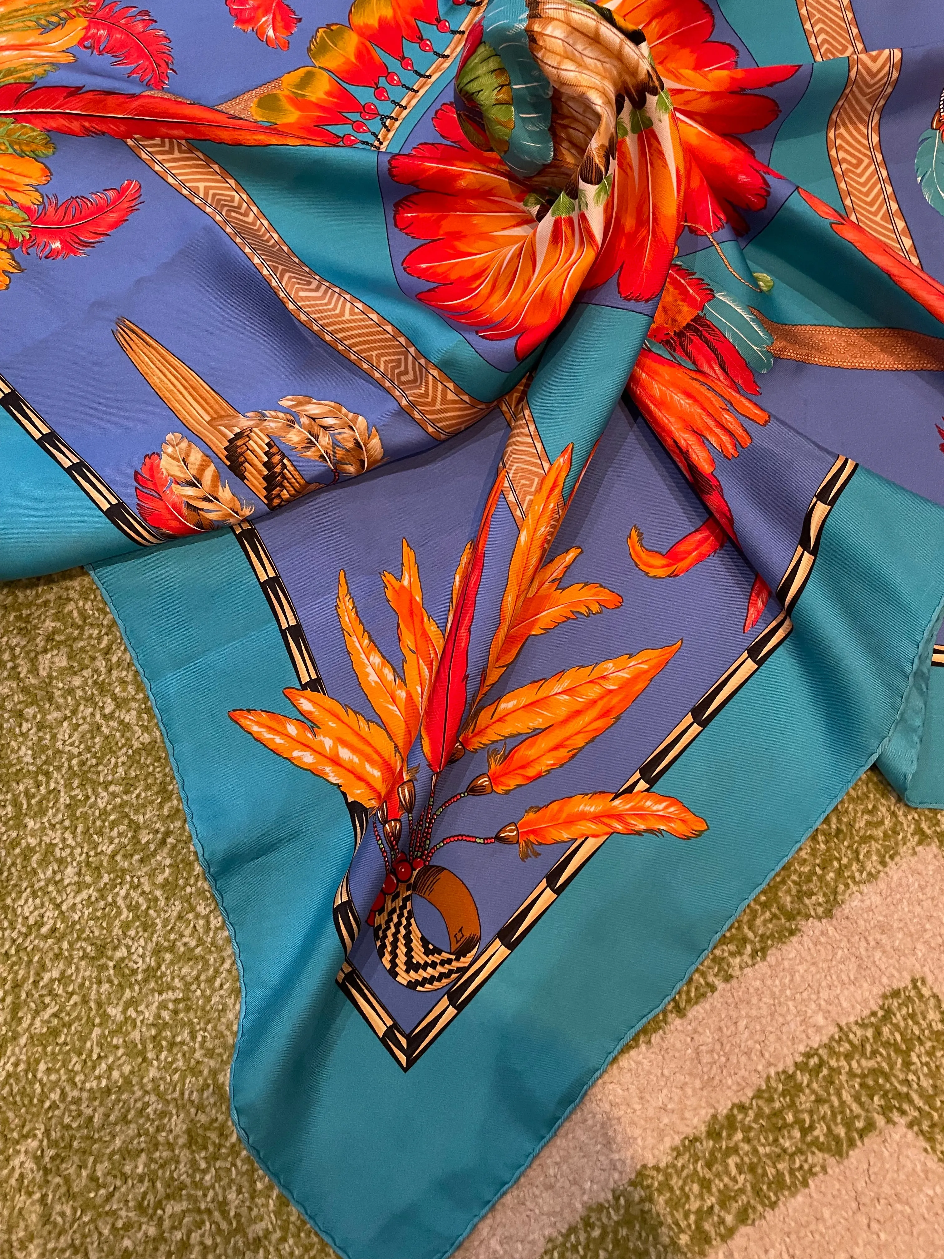 Hermes Scarf (Blue)