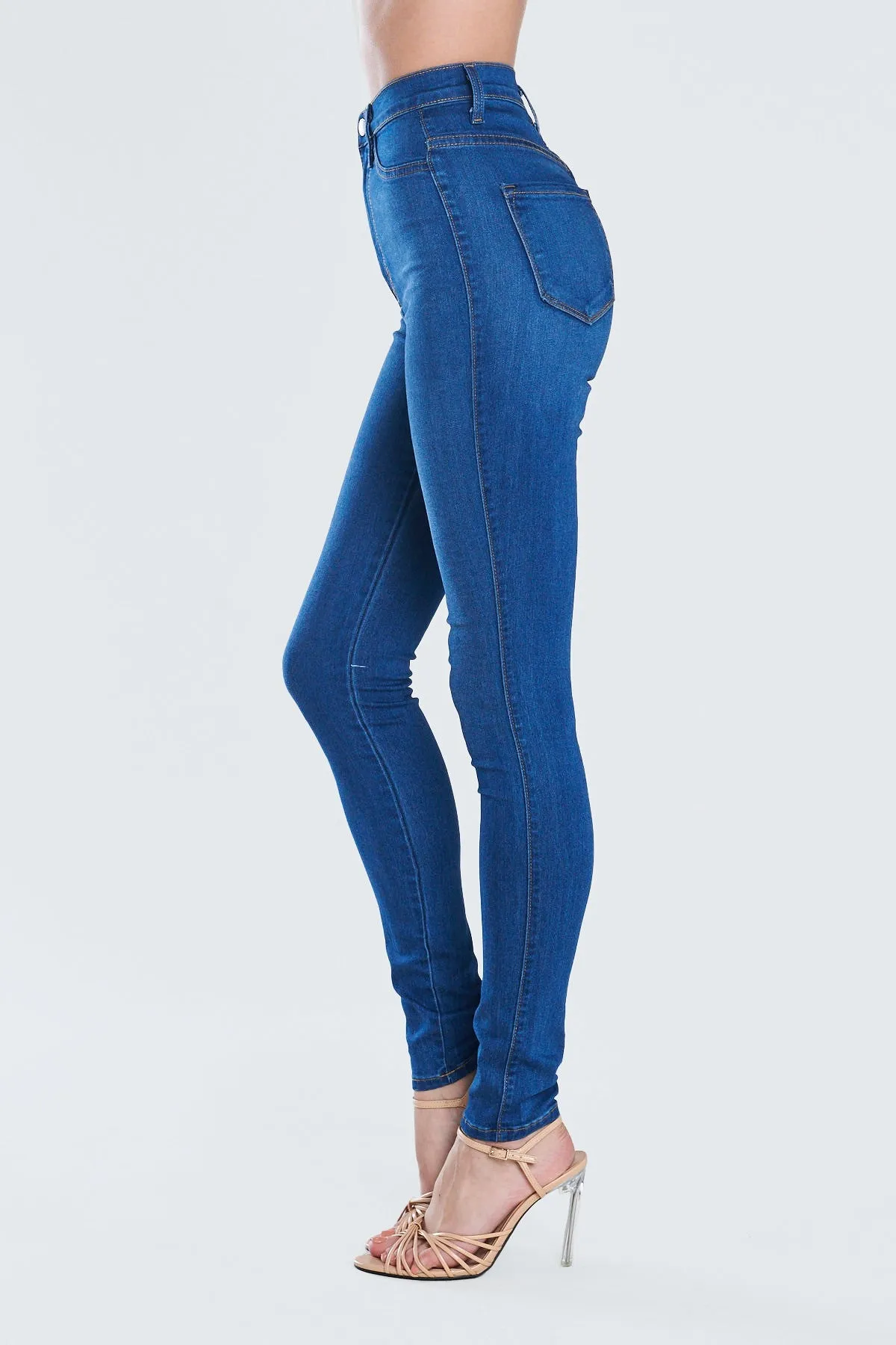 High Waist Stretch Skinny Jeans