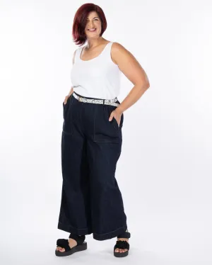 Hotel California Denim Wide Leg Pant - Indigo - LAST ONE - XS(12/14)