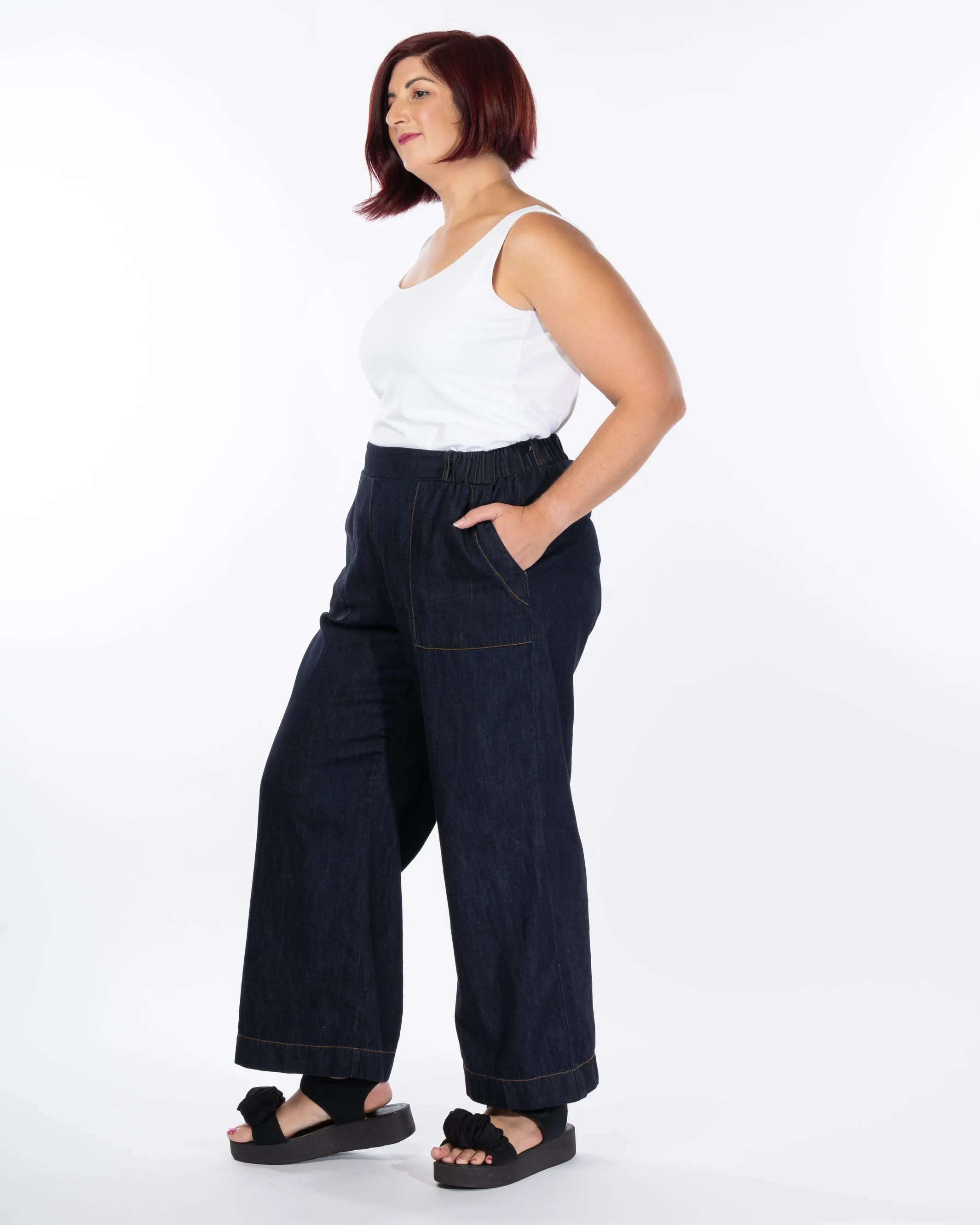 Hotel California Denim Wide Leg Pant - Indigo - LAST ONE - XS(12/14)