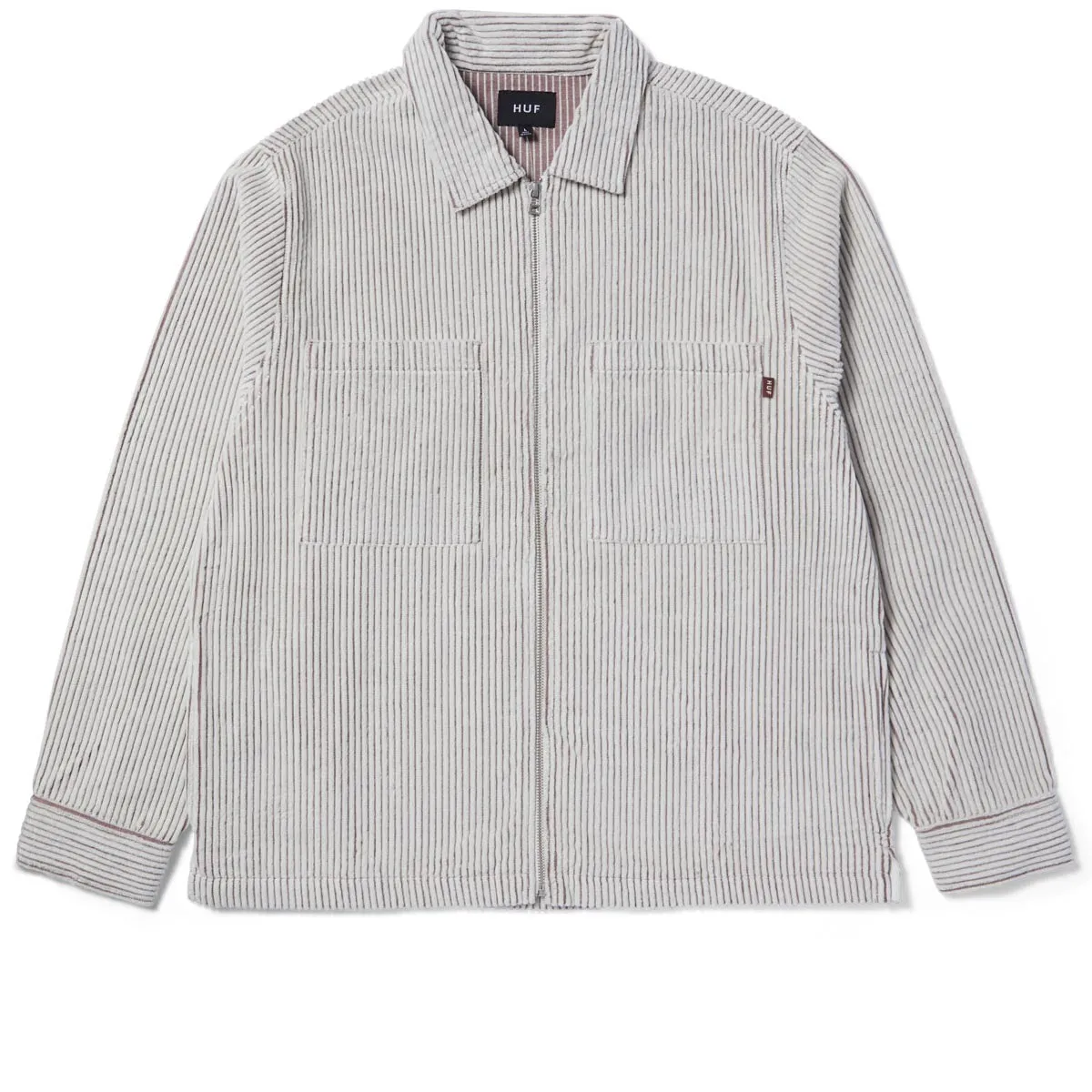 Huf Two Tone Corduroy Zip Shirt Jacket - Natural