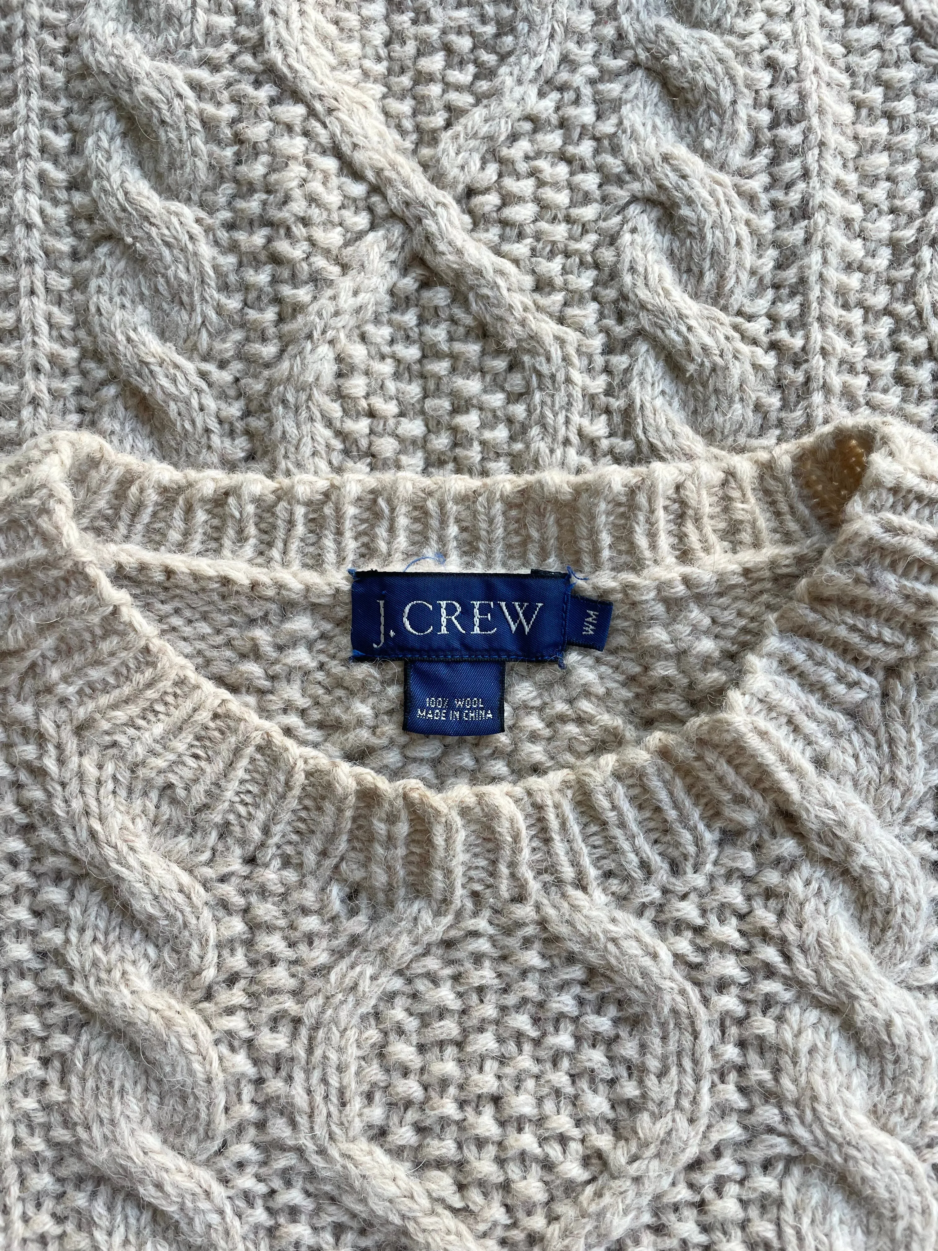 J.Crew Cable Knit Sweater | 1990s