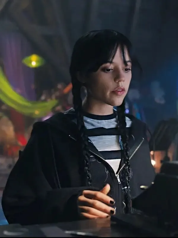 Jenna Ortega Wednesday Addams Oversized Hoodie