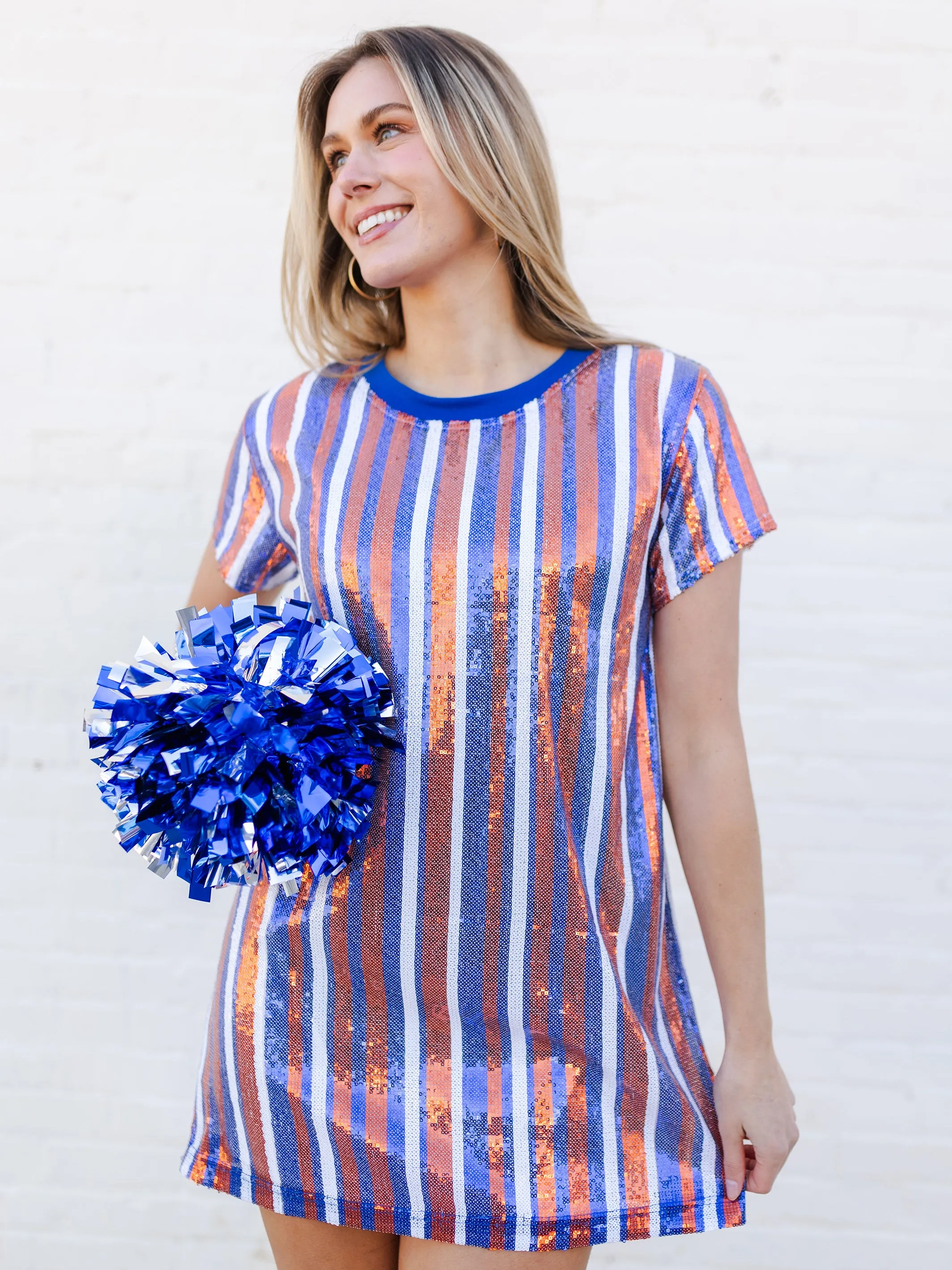 Julia Dress | Blue   Orange